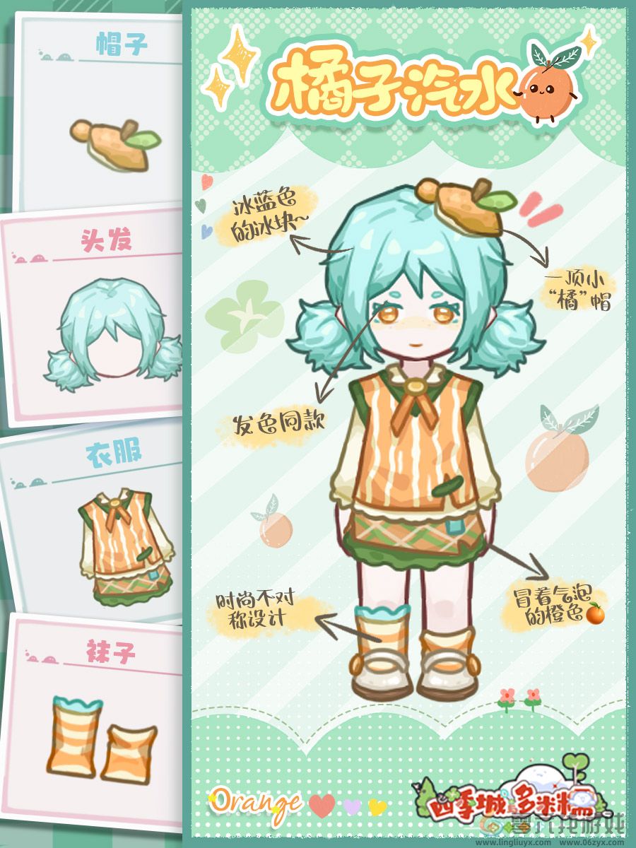 四季城与多米糯橘子汽水服装分享